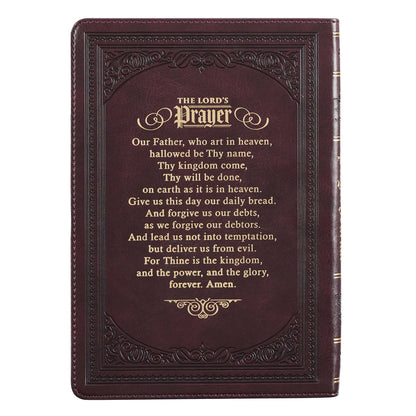 The LORD's Prayer Dark Brown Prompted Prayer Journal - The Christian Gift Company