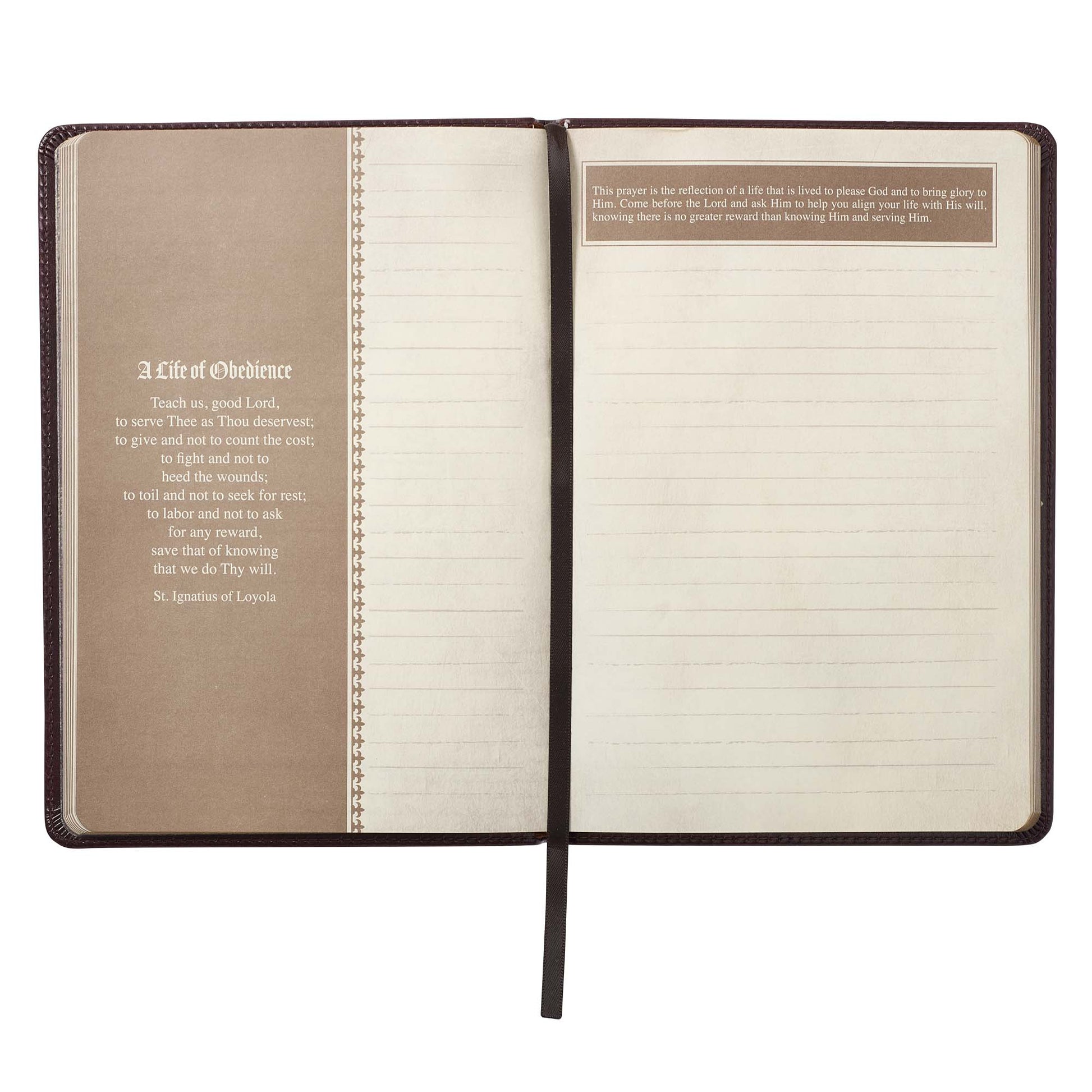 The LORD's Prayer Dark Brown Prompted Prayer Journal - The Christian Gift Company