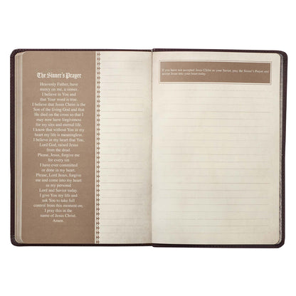 The LORD's Prayer Dark Brown Prompted Prayer Journal - The Christian Gift Company