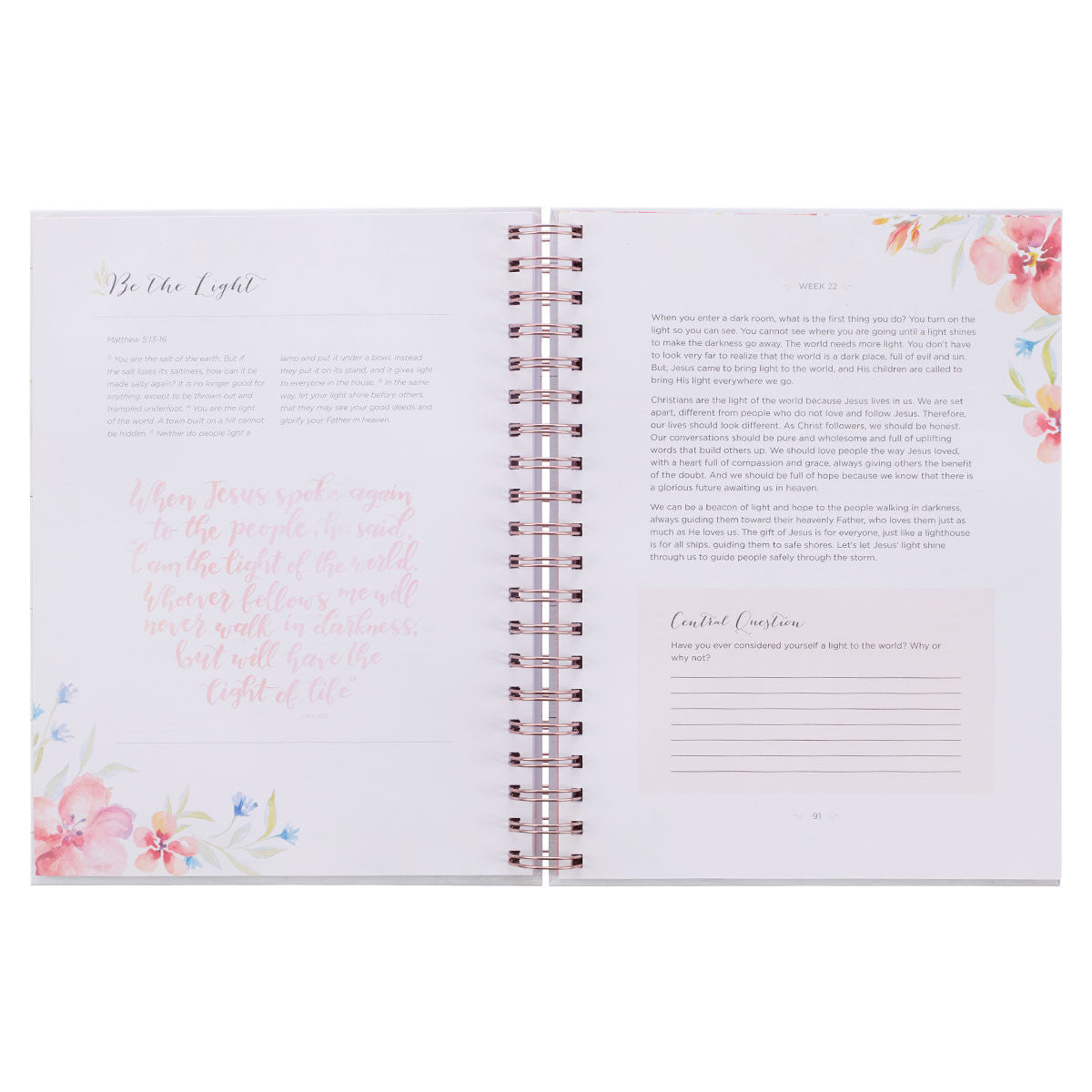 Moments in Prayer Wirebound Prompted Prayer Journal - The Christian Gift Company