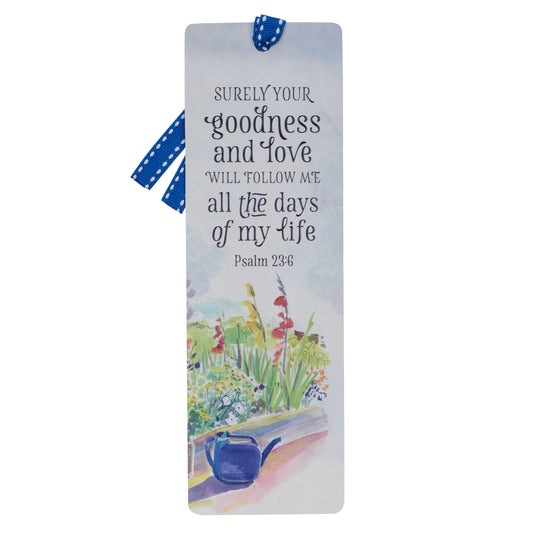 Goodness and Love Premium Cardstock Bookmark - Psalm 23:6 - The Christian Gift Company