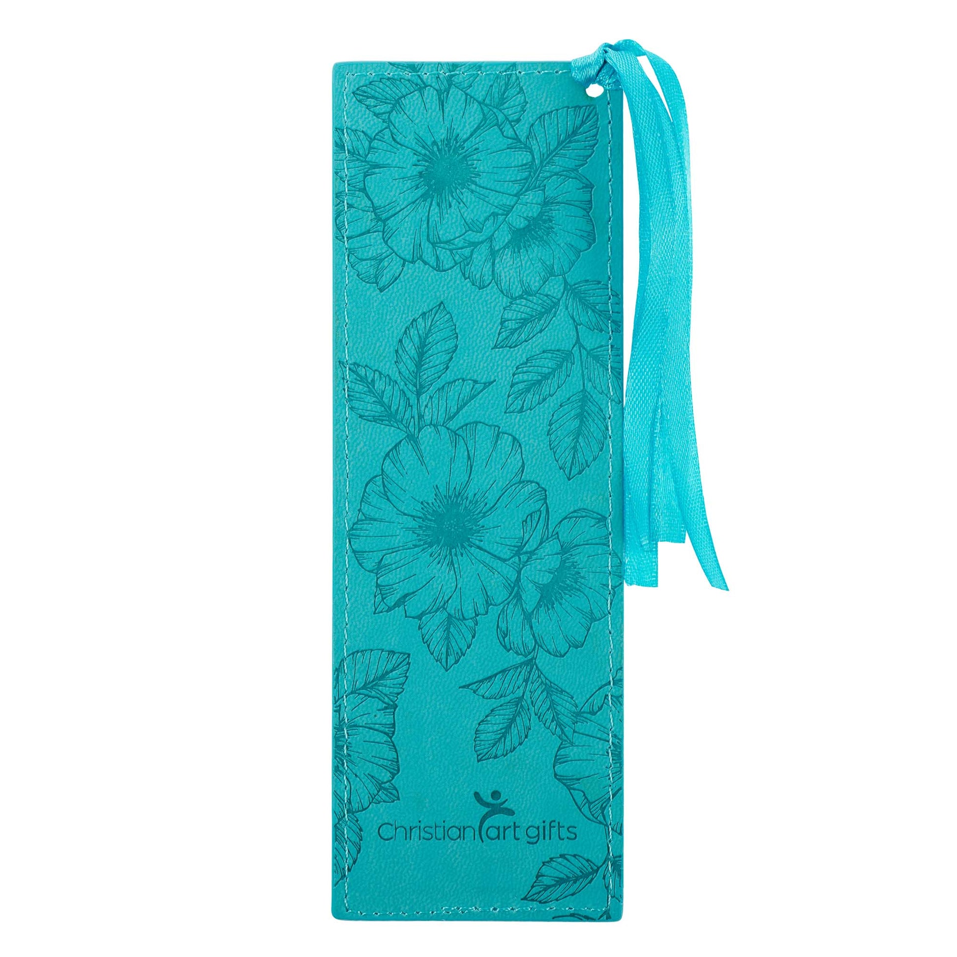 Strength & Dignity Teal Faux Leather Bookmark - Proverbs 31:25 - The Christian Gift Company