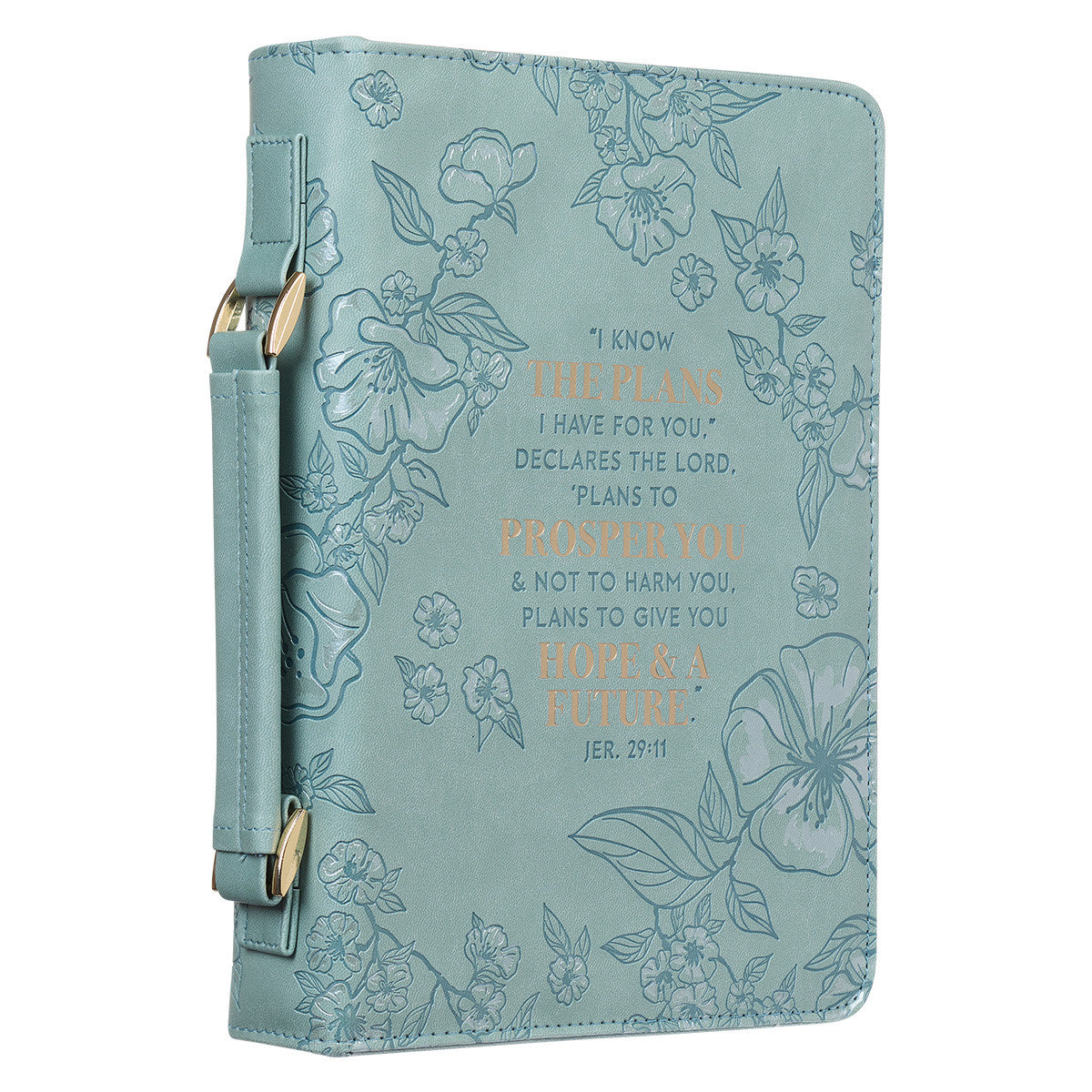 Plans to Prosper You Teal Faux Leather Fashion Bible Cover – Jeremiah 29:11 - The Christian Gift Company