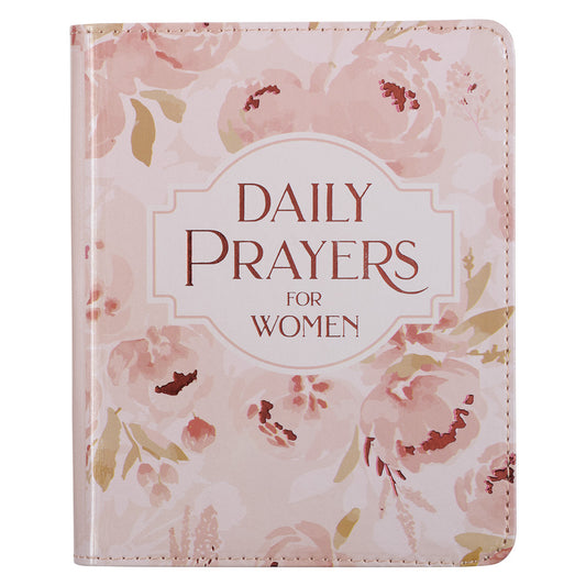 Daily Prayers for Women Pink Floral Faux Leather Devotional - The Christian Gift Company