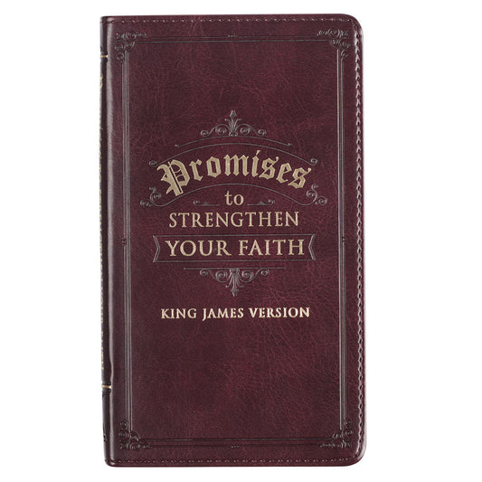 Promises to Strengthen Your Faith Brown Faux Leather Gift Book - The Christian Gift Company