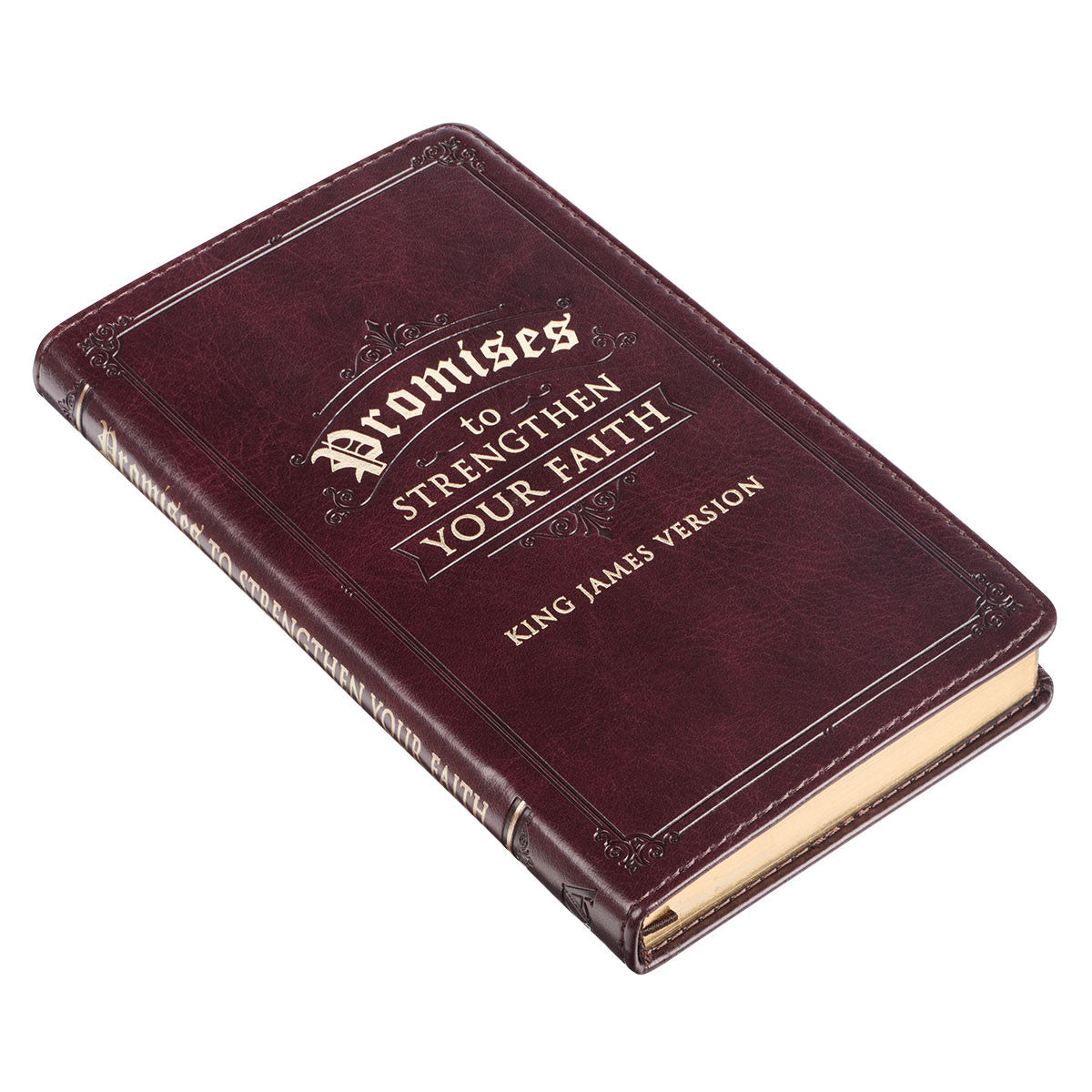 Promises to Strengthen Your Faith Brown Faux Leather Gift Book - The Christian Gift Company