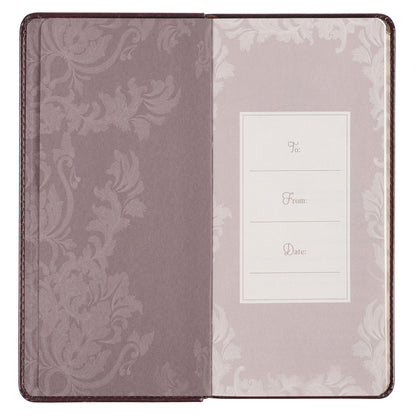 Promises to Strengthen Your Faith Brown Faux Leather Gift Book - The Christian Gift Company