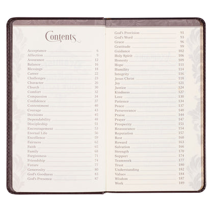 Promises to Strengthen Your Faith Brown Faux Leather Gift Book - The Christian Gift Company