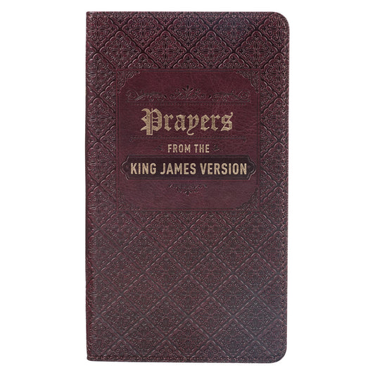Prayers from the King James Version Brown Faux Leather Gift Book - The Christian Gift Company