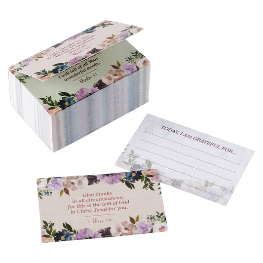 Me and My House Purple Floral Gratitude Jar Refill Card Pack - The Christian Gift Company