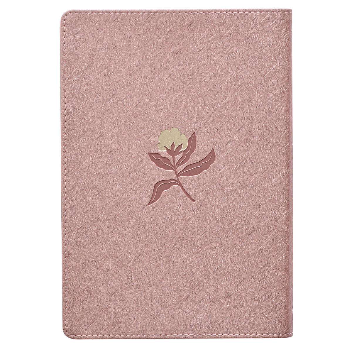 Sufficient Grace Pearlescent Dusty Rose Faux Leather Classic Journal - 2 Corinthians 12:9 - The Christian Gift Company