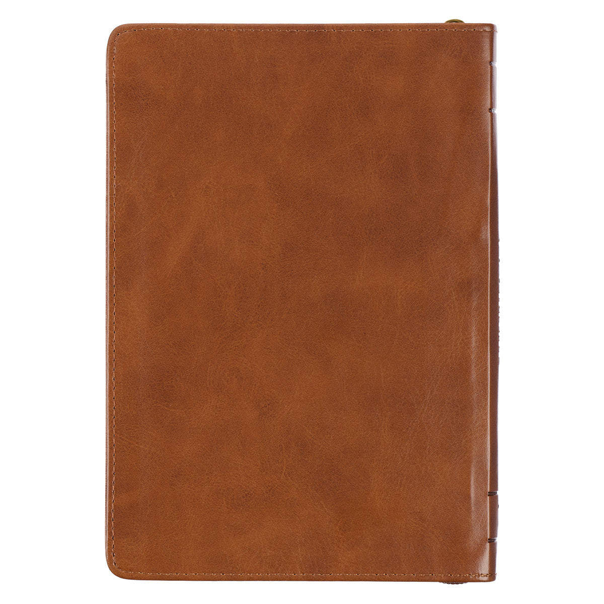 Be Strong Toffee Brown Faux Leather Classic Journal with Zippered Closure - Joshua 1:9 - The Christian Gift Company