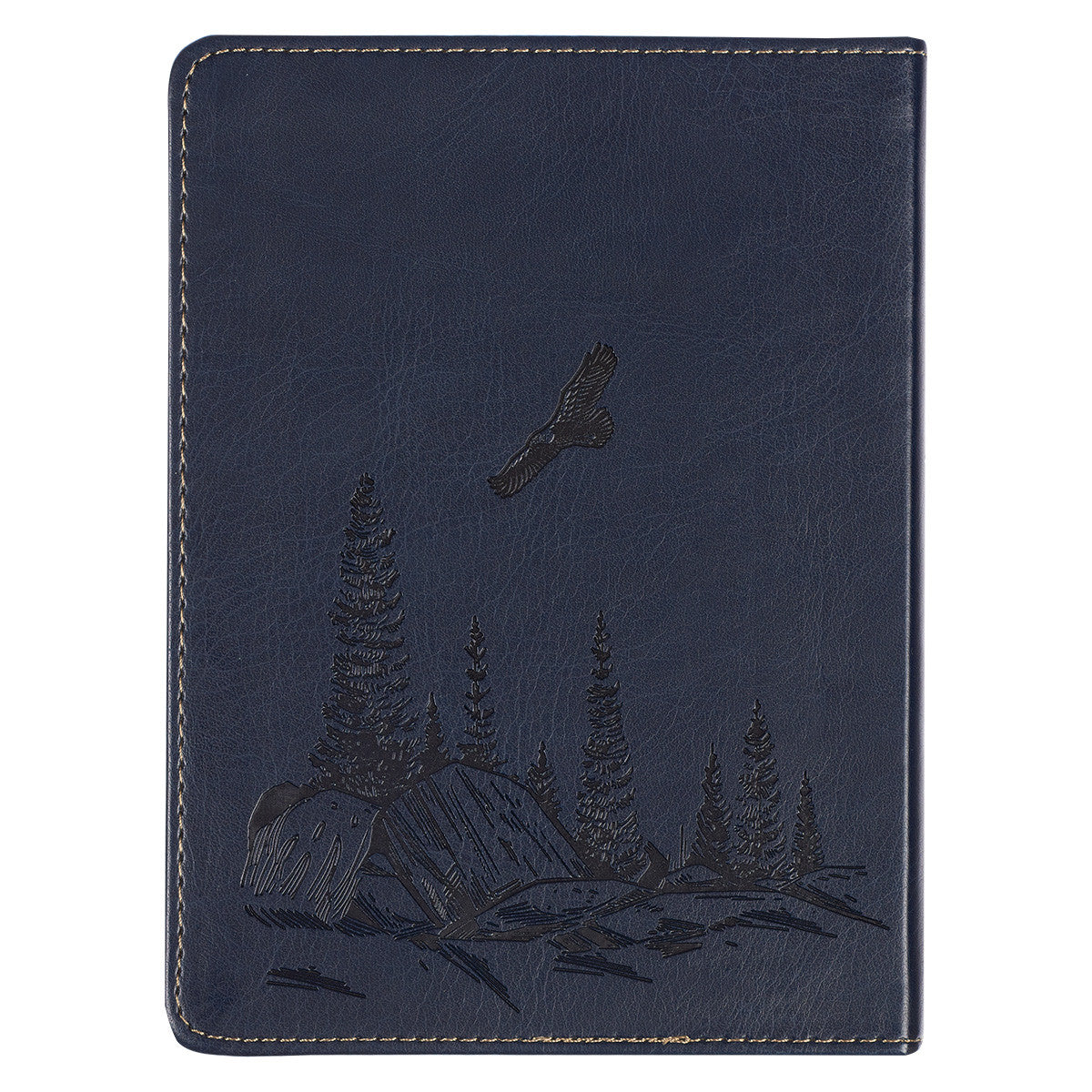 Wings Like Eagles Navy Blue Handy-sized Faux Leather Journal - Isaiah 40:31 - The Christian Gift Company