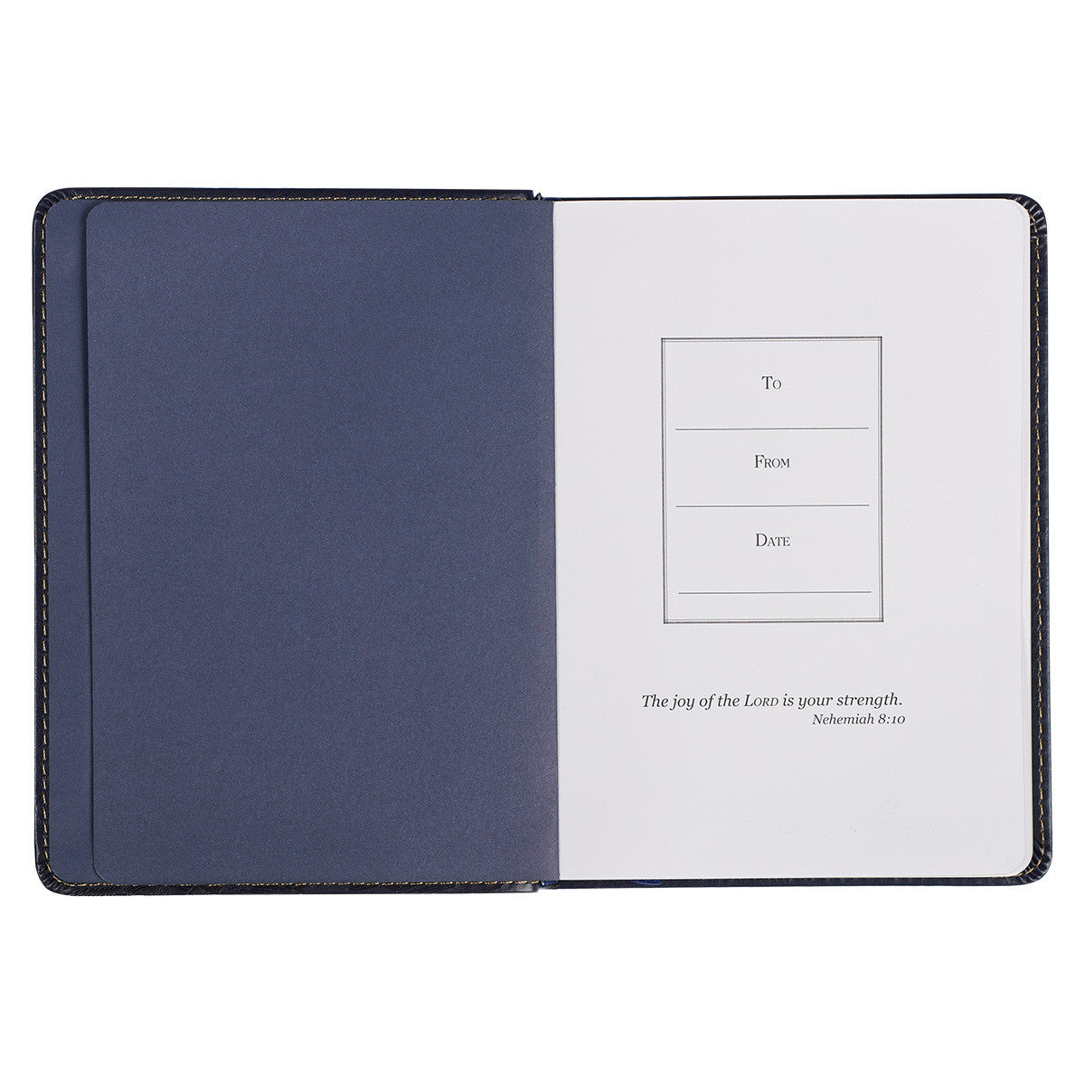 Wings Like Eagles Navy Blue Handy-sized Faux Leather Journal - Isaiah 40:31 - The Christian Gift Company