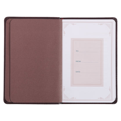 101 Prayers for Men Brown Faux Leather Gift Book - Psalm 145:18