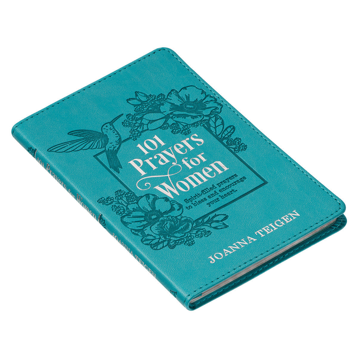101 Prayers for Women Turquoise Faux Leather Gift Book - The Christian Gift Company