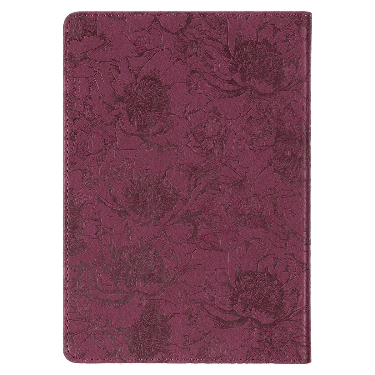 Walk by Faith Floral Berry Faux Leather Classic Journal - 2 Corinthians 5:7 - The Christian Gift Company