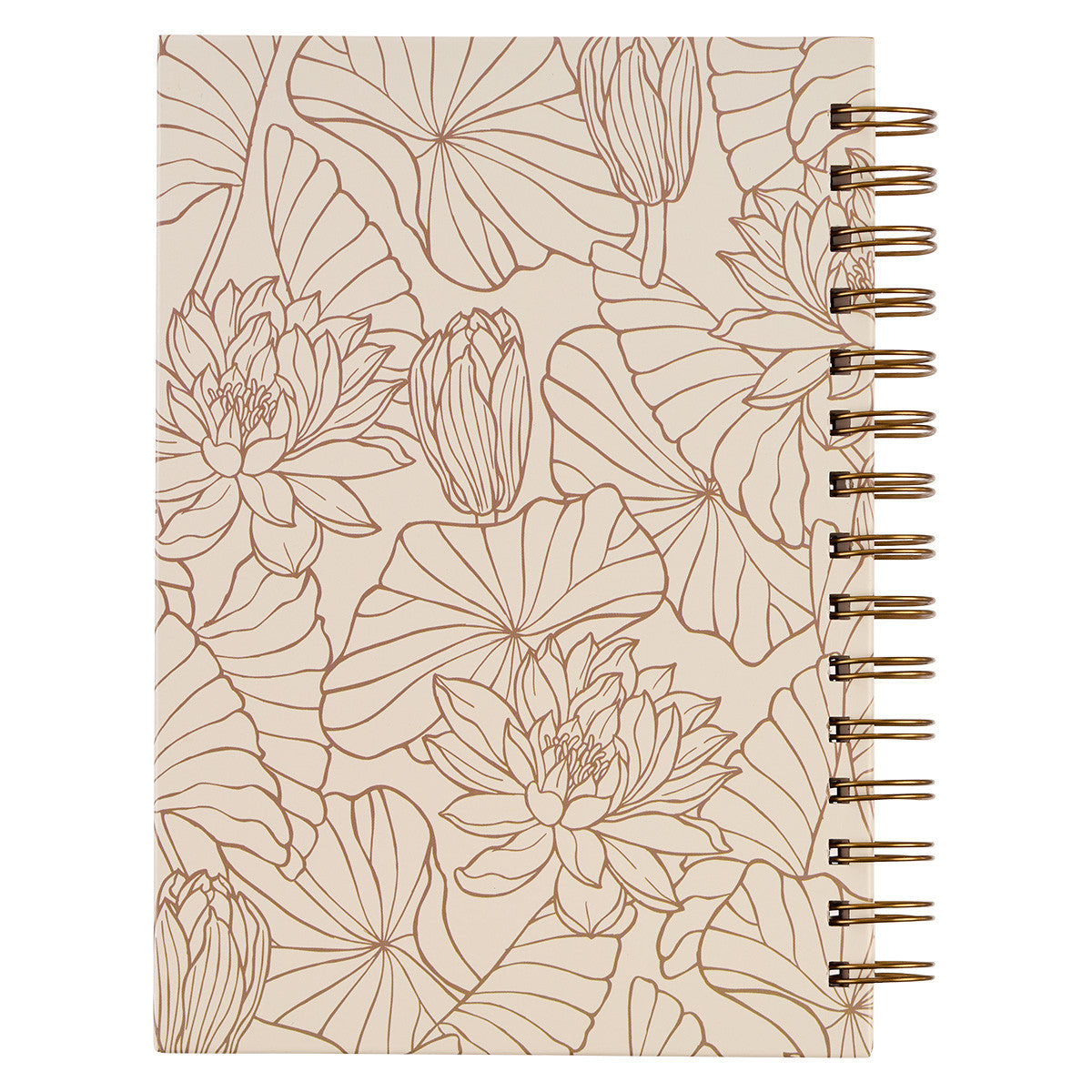 Give Thanks White and Gold Wirebound Journal - Psalm 106:1 - The Christian Gift Company