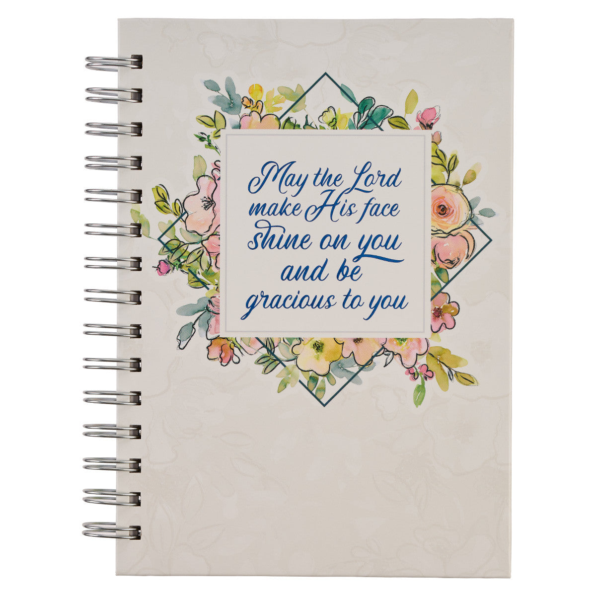 May His Face Shine Upon You Large Wirebound Journal - Numbers 6:24 - The Christian Gift Company