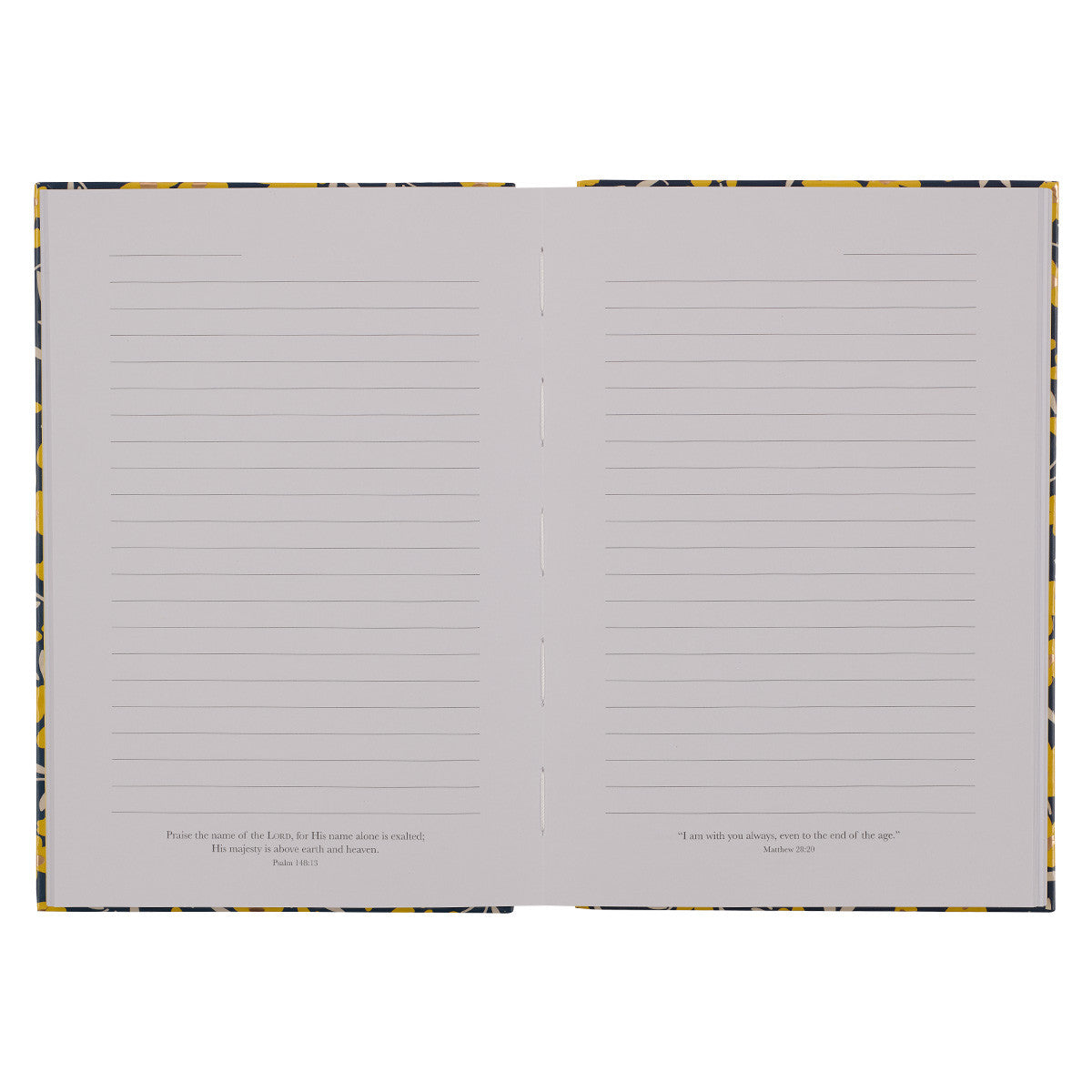 Strong Brave and Fearless Navy and Yellow Quarter-bound Journal - The Christian Gift Company