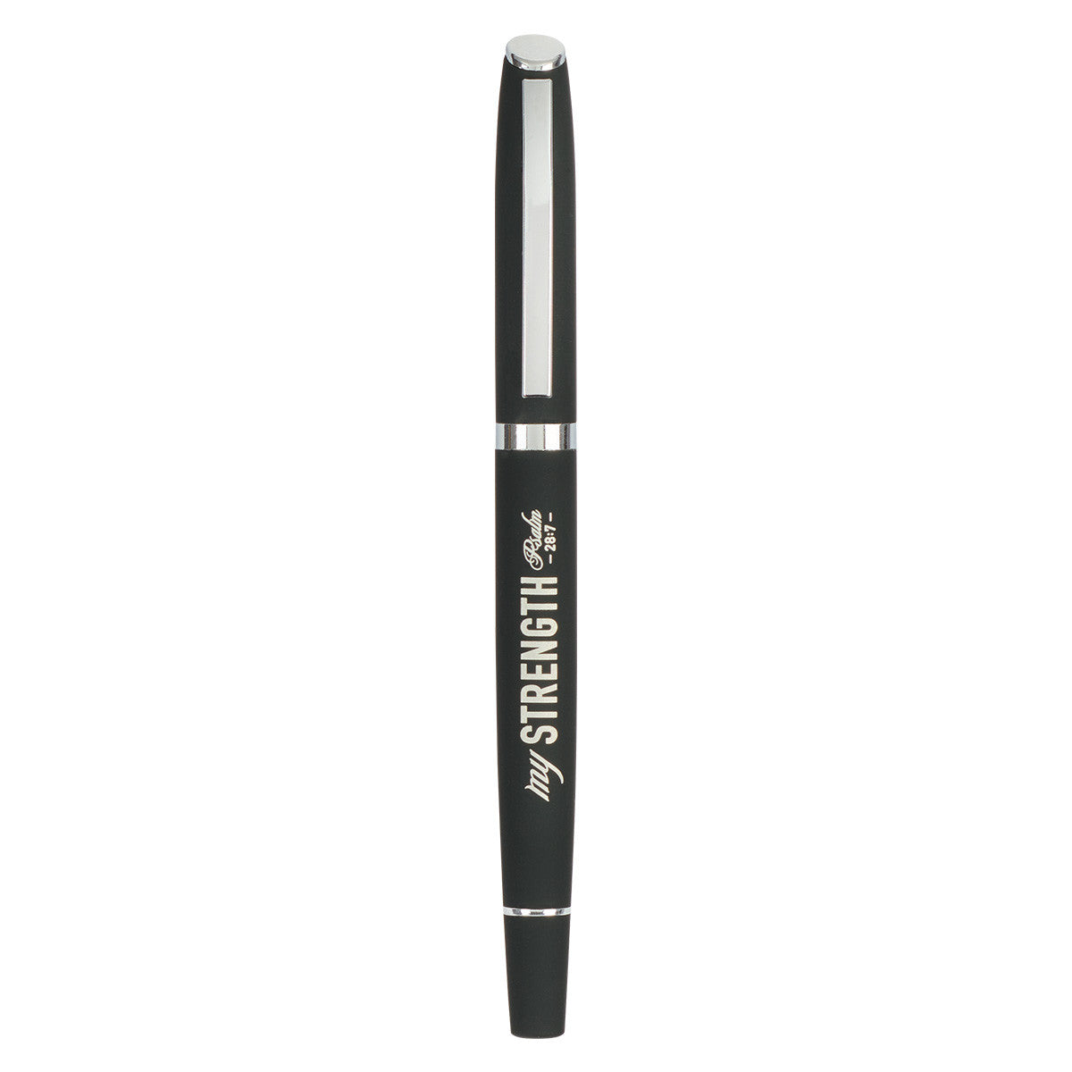 My Strength Black Classic Gift Pen - Psalm 28:7 - The Christian Gift Company