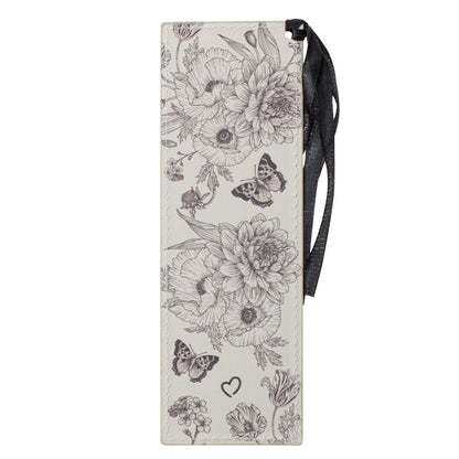 Garden Notes Grey Faux Leather Bookmark - The Christian Gift Company