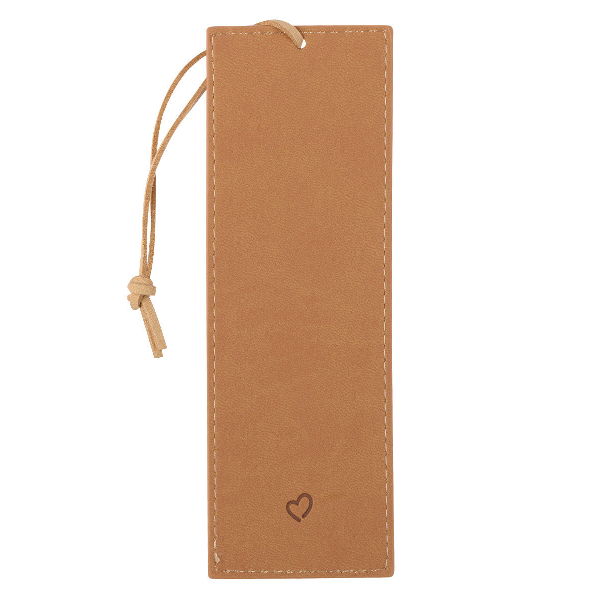 In All Things Give Thanks Tan Faux Leather Bookmark - The Christian Gift Company