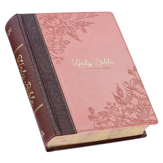 Brown and Pink Faux Leather Hardcover Note-taking Bible - The Christian Gift Company