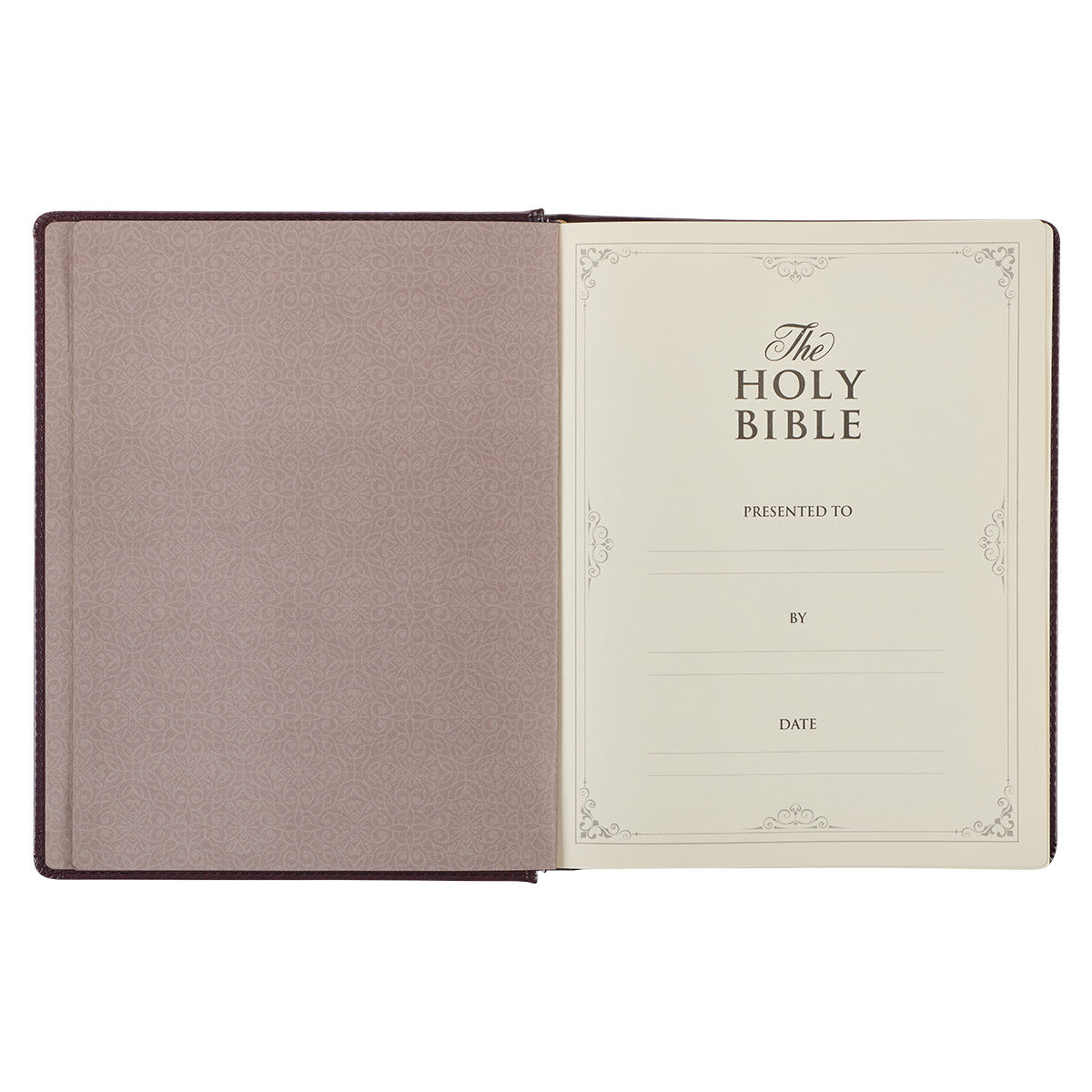 Burgundy Diamond Grid Faux Leather Hardcover Large Print KJV Note-taking Bible - The Christian Gift Company