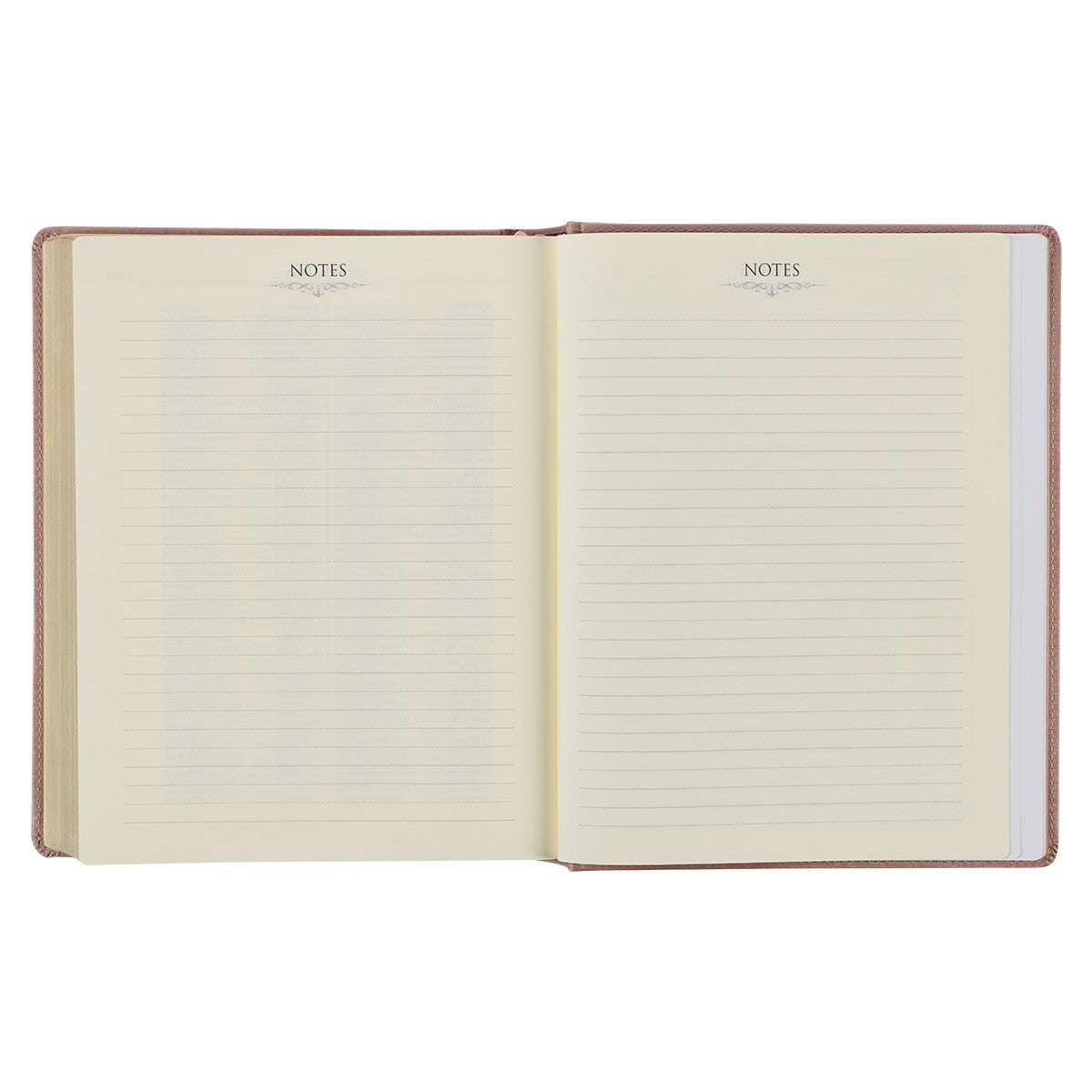 Pearlescent Mauve Faux Leather Hardcover Large Print KJV Note-taking Bible - The Christian Gift Company