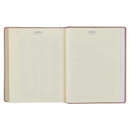 Pearlescent Mauve Faux Leather Hardcover Large Print KJV Note-taking Bible - The Christian Gift Company