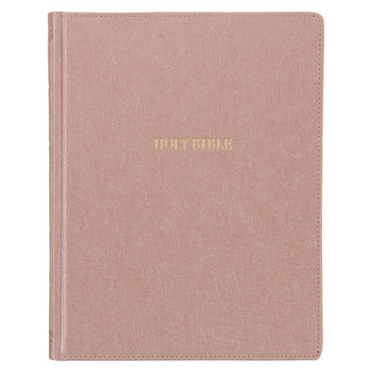 Pearlescent Mauve Faux Leather Hardcover Large Print KJV Note-taking Bible - The Christian Gift Company