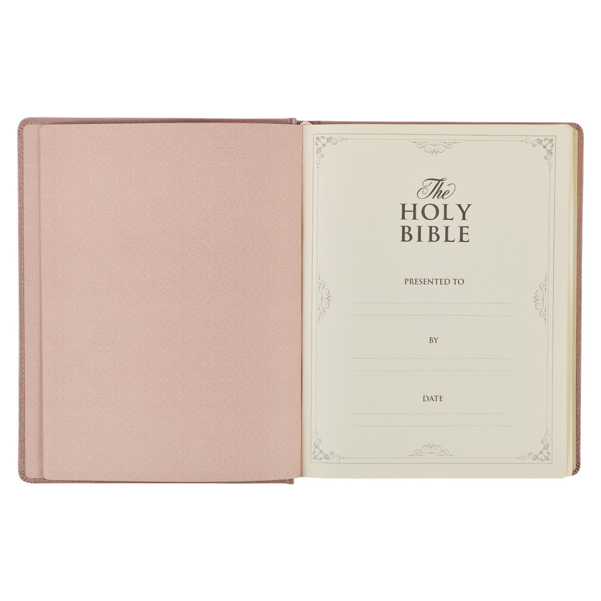 Pearlescent Mauve Faux Leather Hardcover Large Print KJV Note-taking Bible - The Christian Gift Company