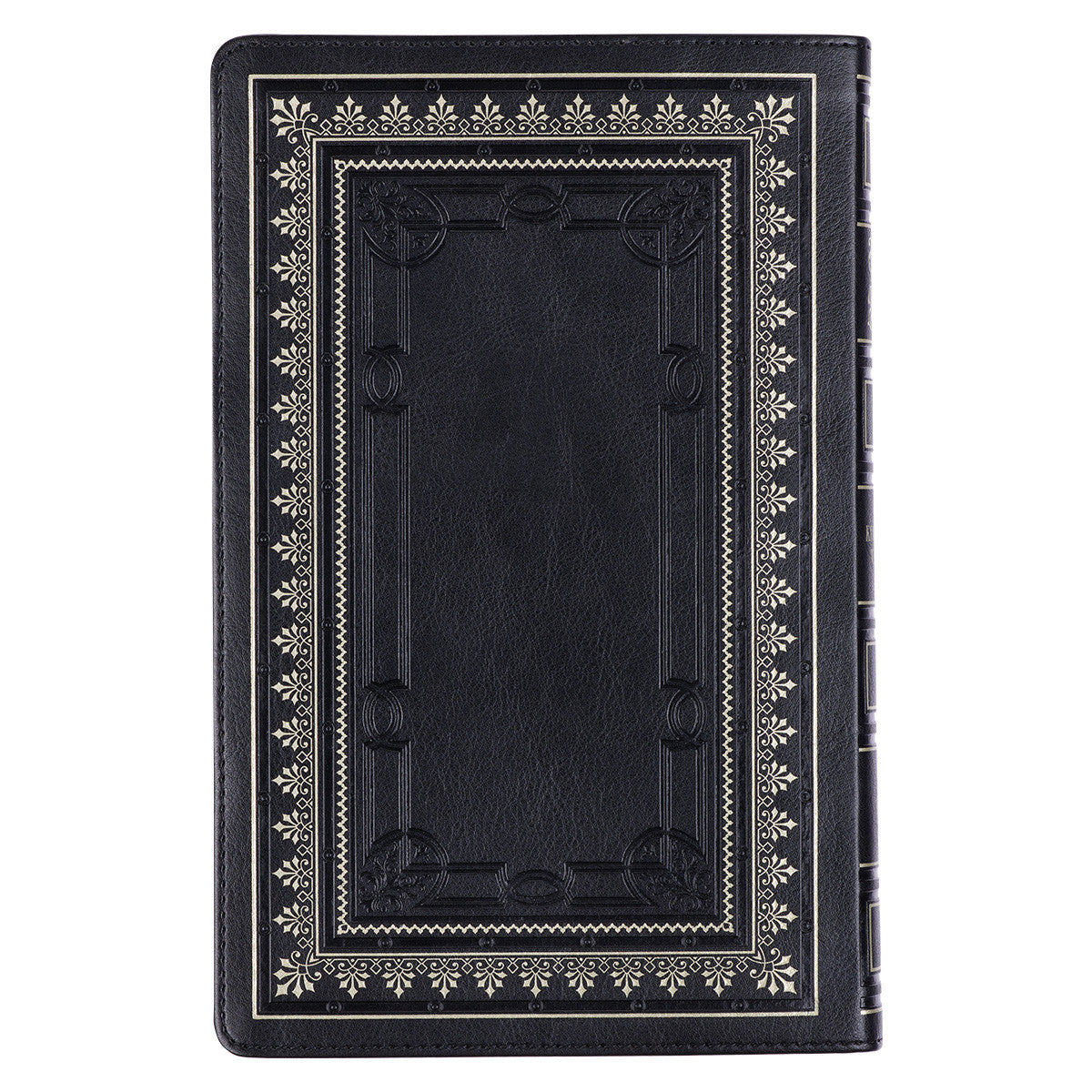 Black Framed Faux Leather King James Version Deluxe Gift Bible with Thumb Index - The Christian Gift Company