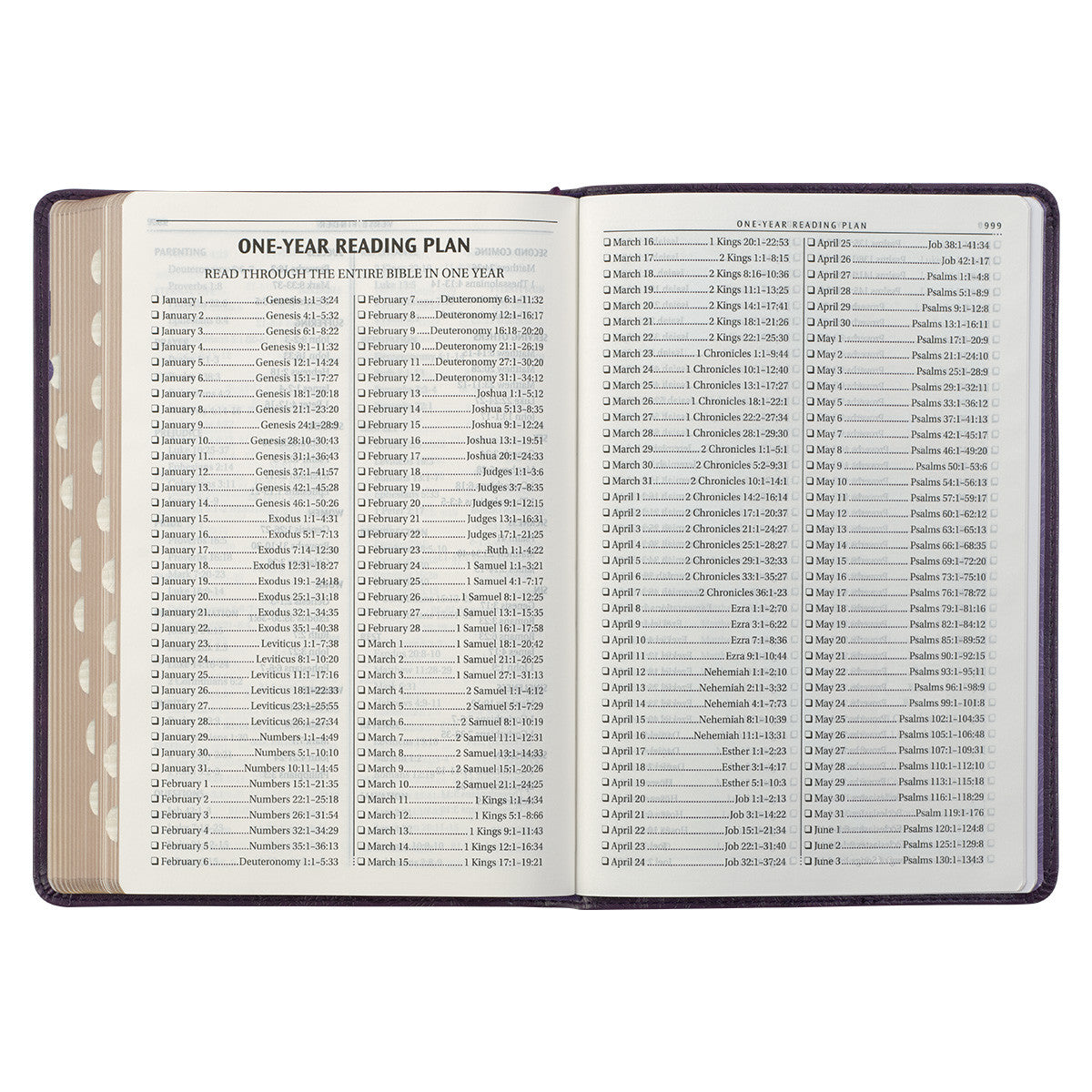 Purple Floral Faux Leather Large Print Thinline King James Version Bible with Thumb Index - The Christian Gift Company