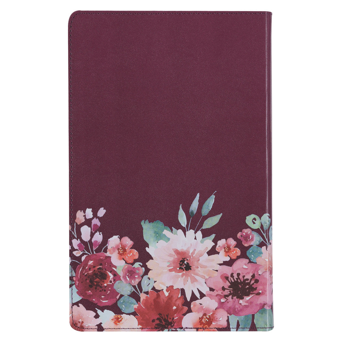 Purple Floral Faux Leather Giant Print Standard-size King James Version Bible with Thumb Index - The Christian Gift Company