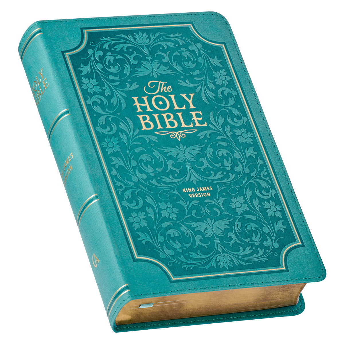 Teal Faux Leather Giant Print Standard-size King James Version Bible with Thumb Index - The Christian Gift Company