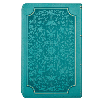 Teal Faux Leather Giant Print Standard-size King James Version Bible with Thumb Index - The Christian Gift Company