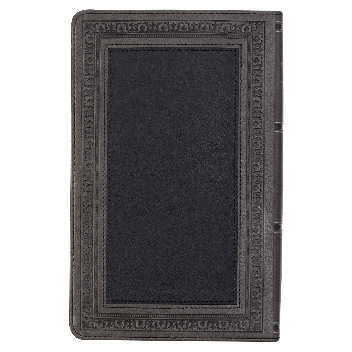 Grey and Black Faux Leather Giant Print Standard-size King James Version Bible with Thumb Index - The Christian Gift Company