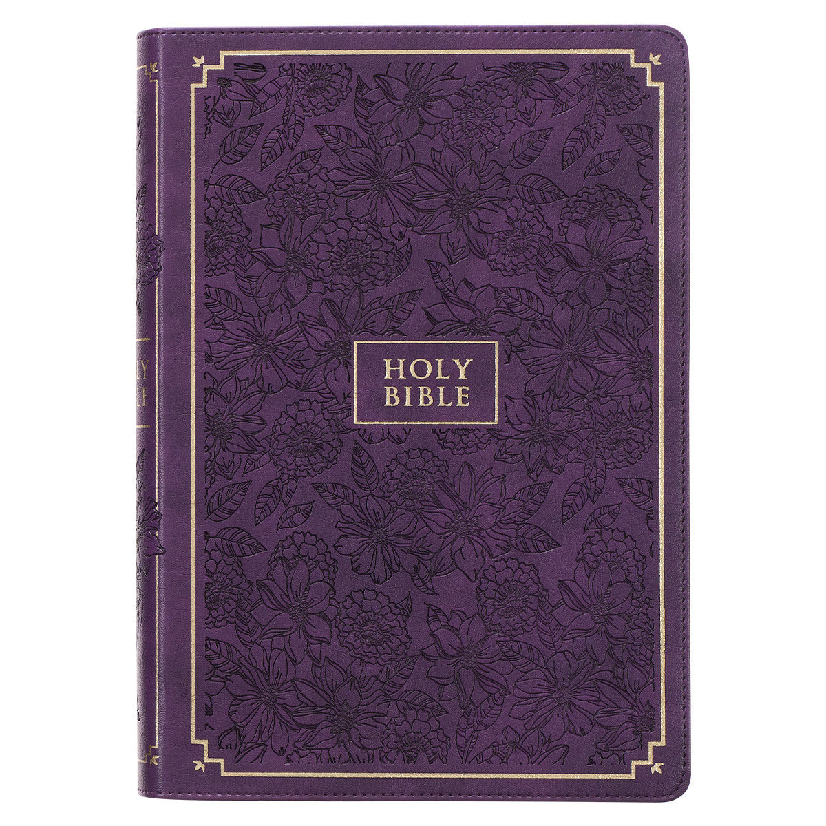 Purple Faux Leather Giant Print Full-Size King James Version Bible with Thumb Index - The Christian Gift Company