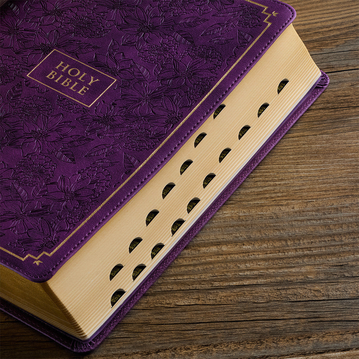 Purple Faux Leather Giant Print Full-Size King James Version Bible with Thumb Index - The Christian Gift Company