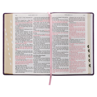 Purple Faux Leather Giant Print Full-Size King James Version Bible with Thumb Index - The Christian Gift Company