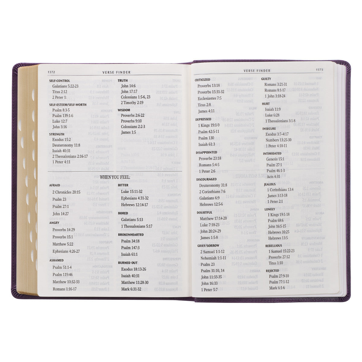 Purple Faux Leather Giant Print Full-Size King James Version Bible with Thumb Index - The Christian Gift Company