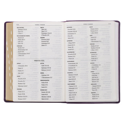 Purple Faux Leather Giant Print Full-Size King James Version Bible with Thumb Index - The Christian Gift Company