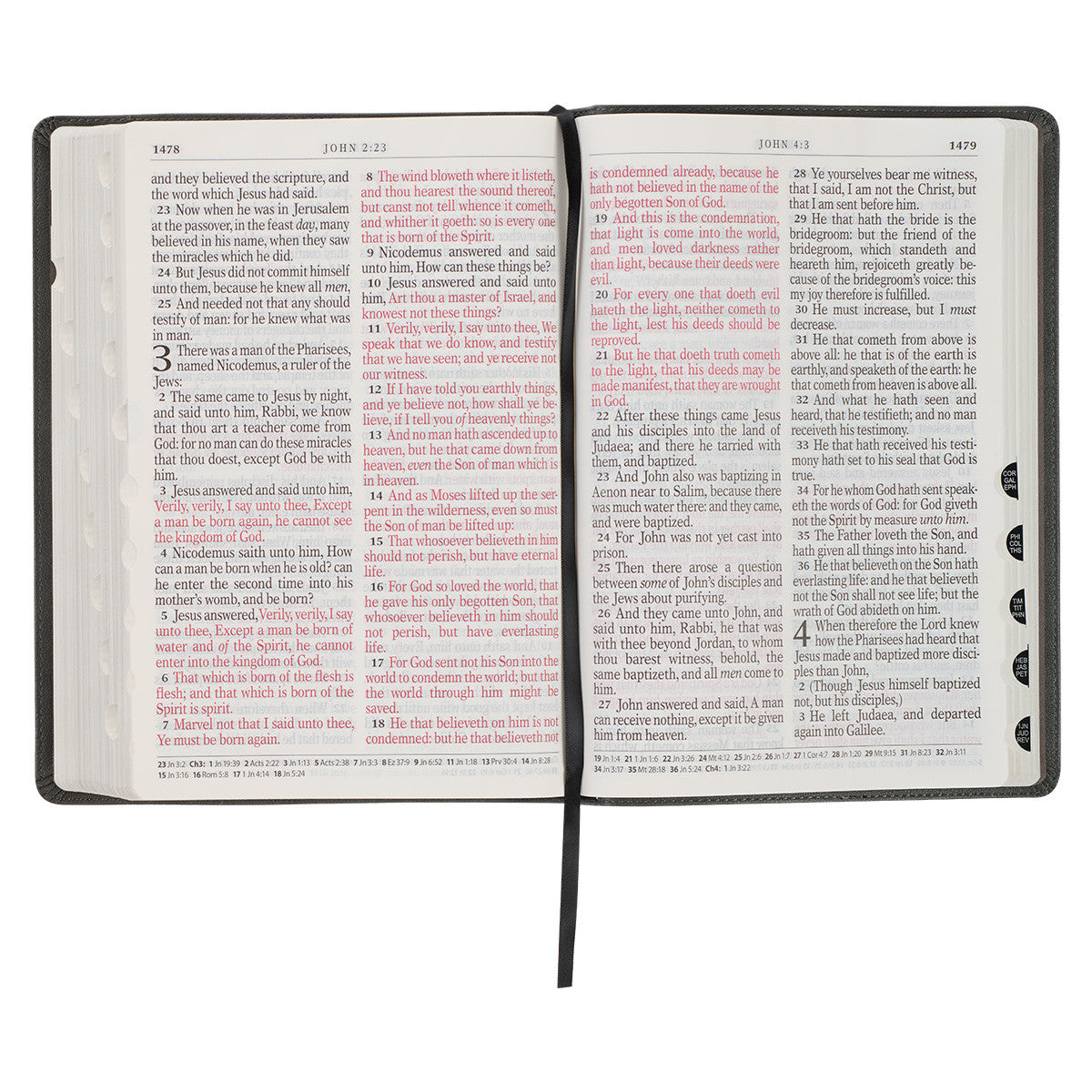 Grey with Black Inlay Faux Leather Super Giant Print King James Version Bible with Thumb Index - The Christian Gift Company