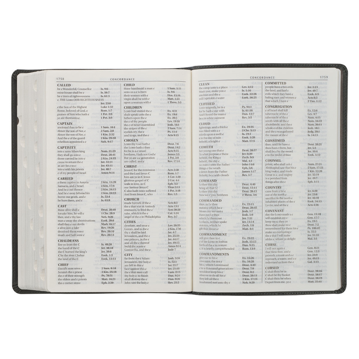 Grey with Black Inlay Faux Leather Super Giant Print King James Version Bible with Thumb Index - The Christian Gift Company