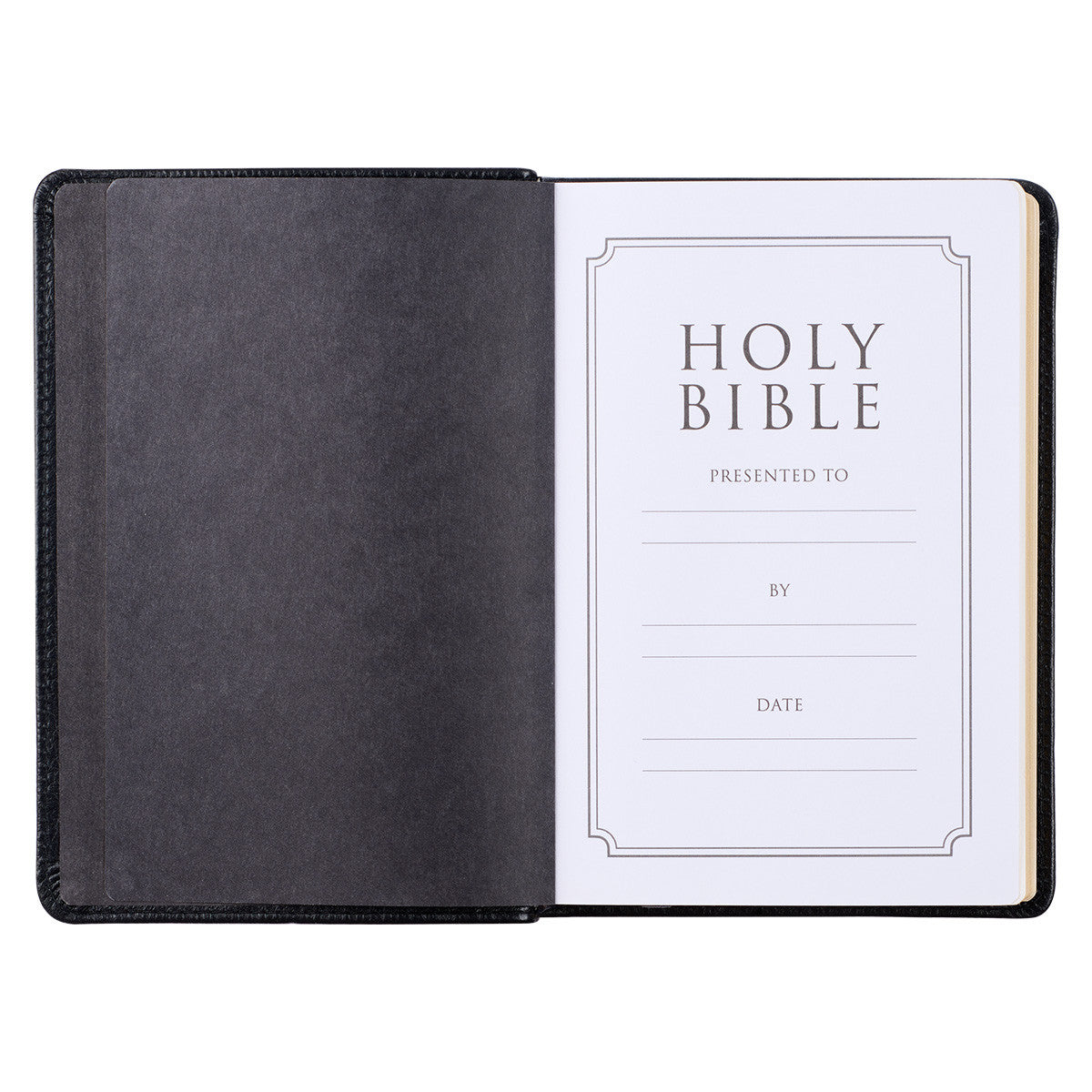 Black Genuine Leather Compact King James Version Bible - The Christian Gift Company