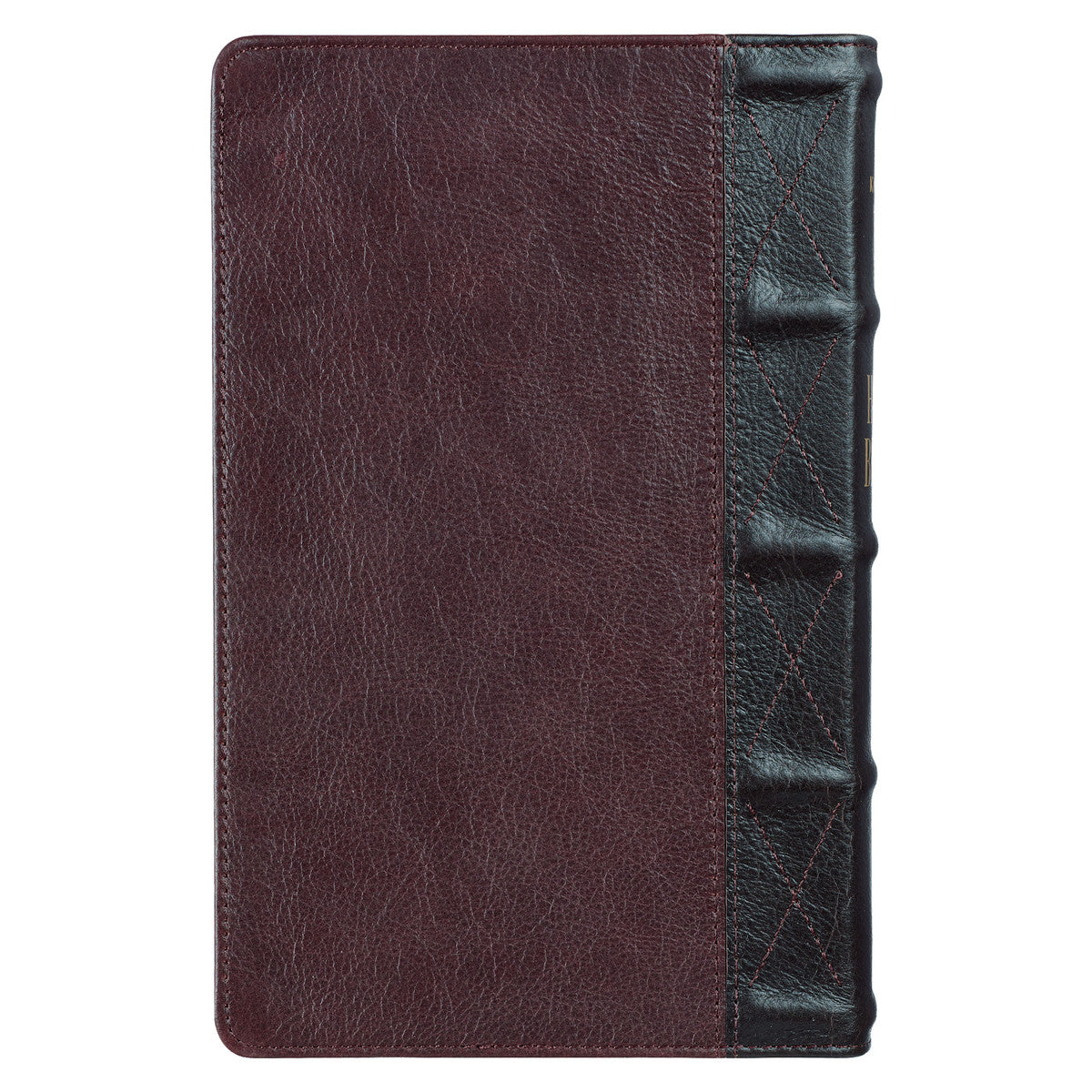 Two-tone Brown Genuine Leather Giant Print King James Version Bible with Thumb Indexing - The Christian Gift Company