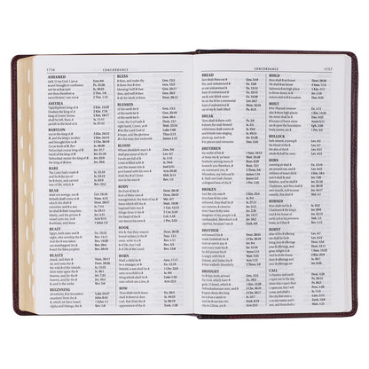 Two-tone Brown Genuine Leather Giant Print King James Version Bible with Thumb Indexing - The Christian Gift Company