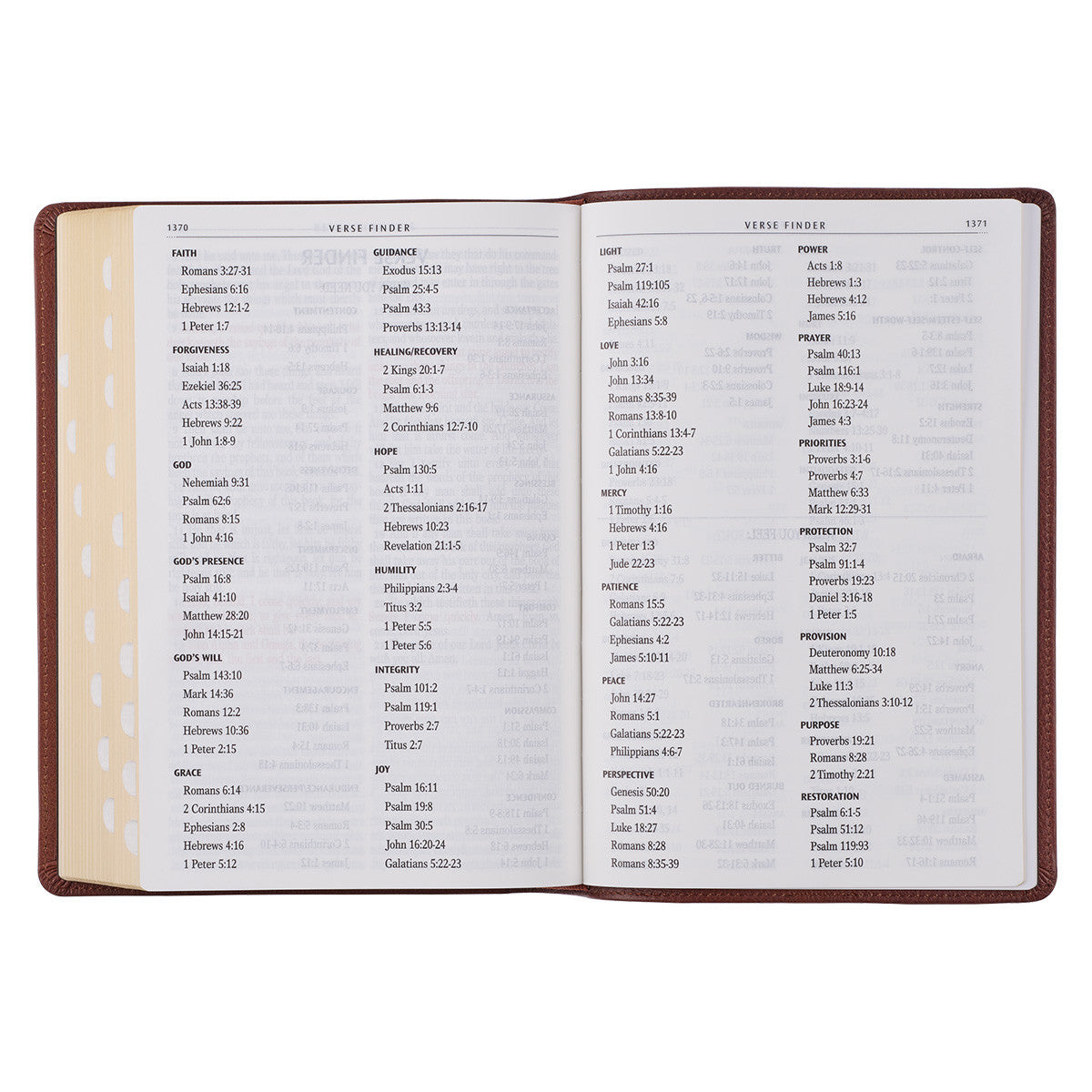 Saddle Tan Genuine Leather Giant Print Full-size King James Version Bible with Thumb Indexing - The Christian Gift Company